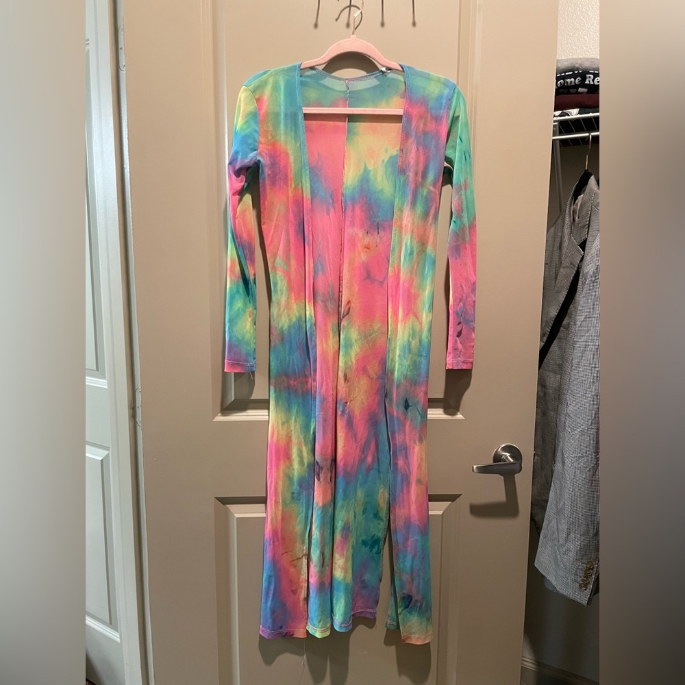 Fashion Nova Multicolor Tie-Dye Swim Coverup